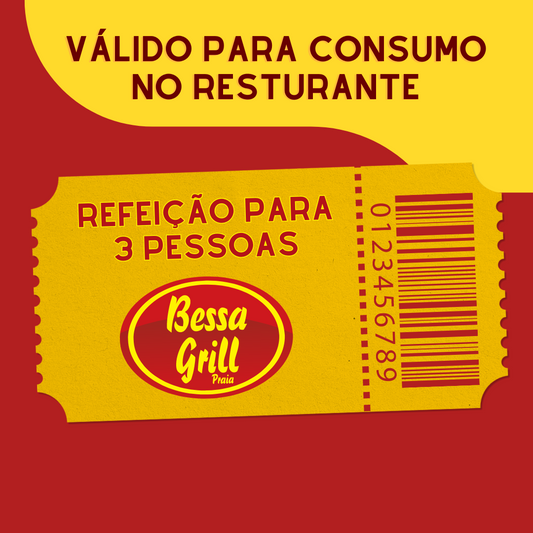 Refeição para 3 pessoas